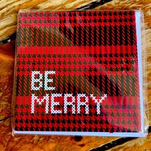 ✨3/$25✨ greeting cards BE MERRY winter cottage